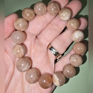 12mm Peach Moonstone 🍑 Bracelet